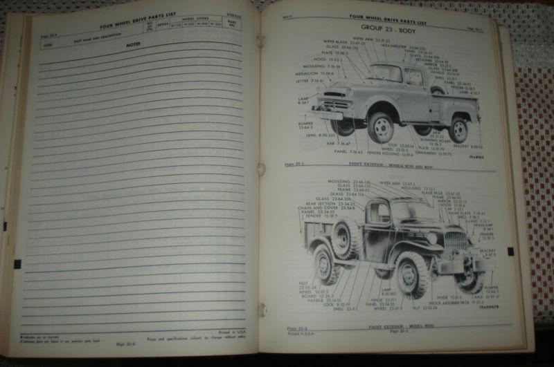 Sell 1957 DODGE TRUCK PARTS BOOK ORIGINAL RARE MOPAR LIST CATALOG K