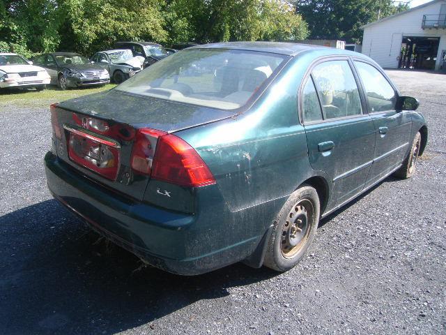 2001-2005 honda civic passenger rear door vent glass sdn exc. gx and mx 1280532