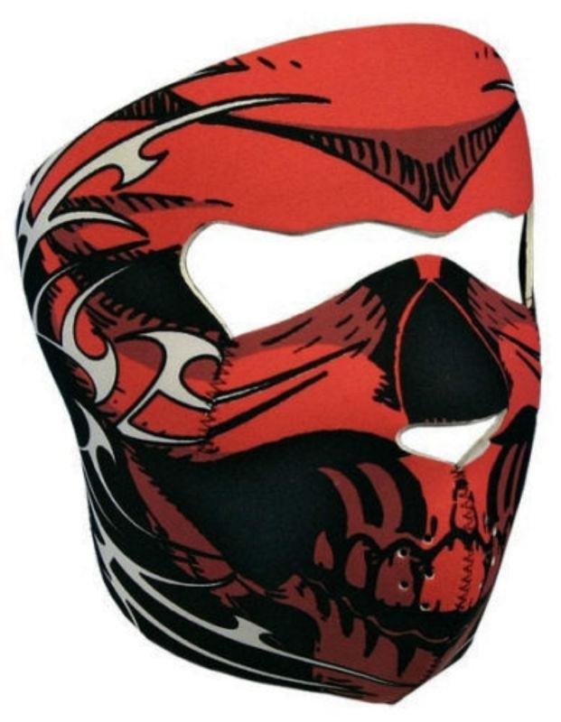 Hot leathers red skull tribal full face mask