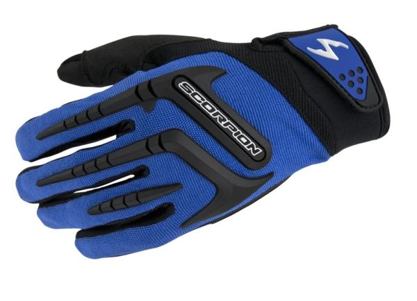 Scorpion mens skrub textile motorcycle gloves blue large l g12-025