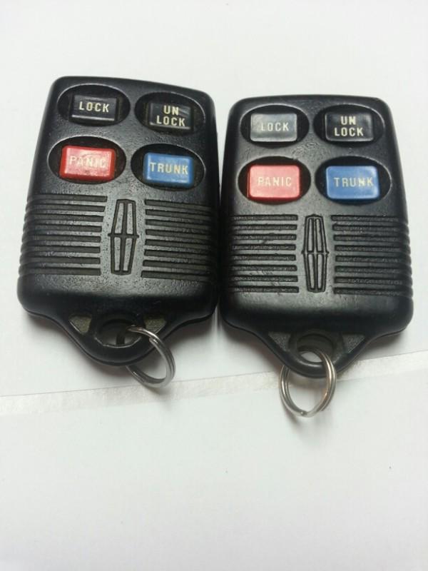 2 oem nos lincoln continental town gq43vt4t remote keyless 4-button transmitter