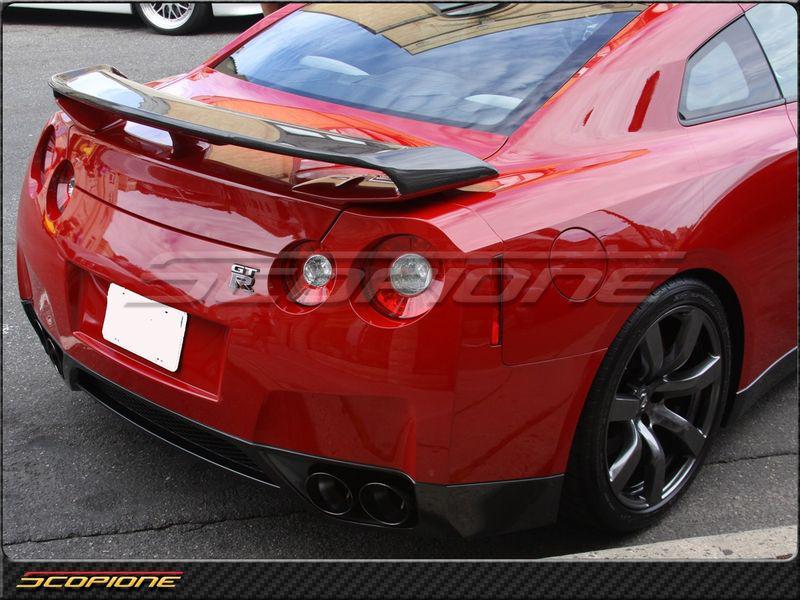 Scopione Nissan 09-14 GT-R GTR R35 BLK Glossy Carbon Fiber Trunk Spoiler Type-1, US $1,249.87, image 9