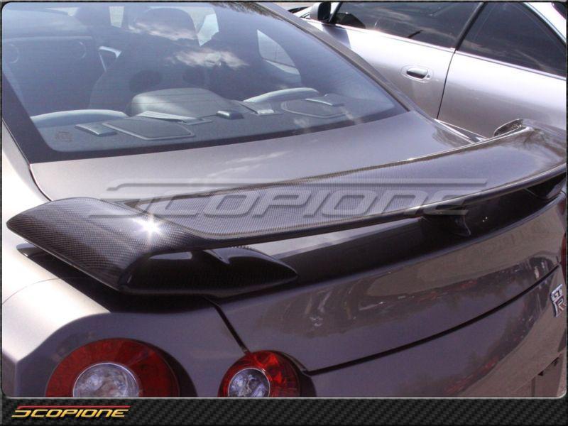 Scopione Nissan 09-14 GT-R GTR R35 BLK Glossy Carbon Fiber Trunk Spoiler Type-1, US $1,249.87, image 12