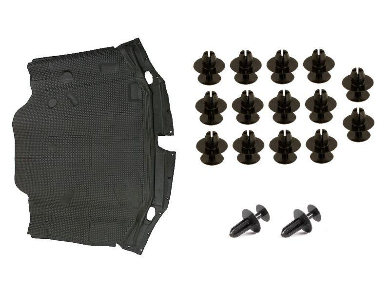 Mercedes r129 300sl sl500 sl600 oem hood insulation pad with hardware 1296802025