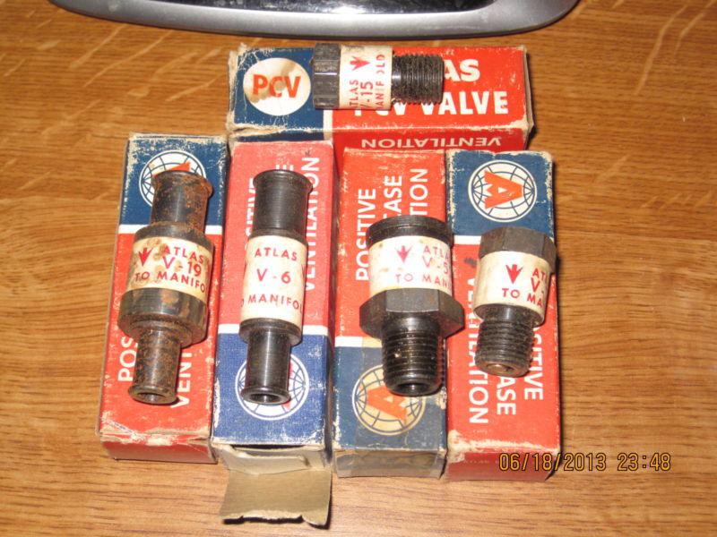 5 nos atlas metal pcv valves, 1950s-1960s cars&trucks