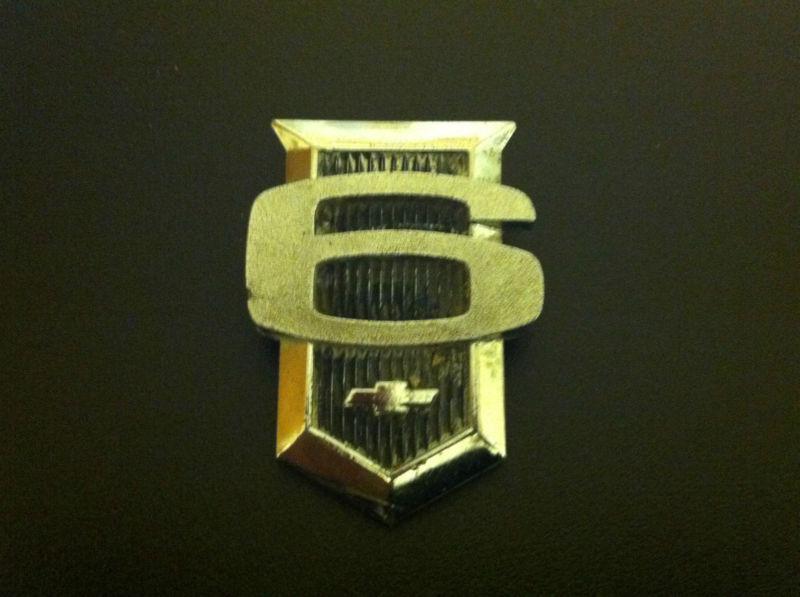1962 1963 1964 chevy impala 6 emblem chevy ii v6 (original)