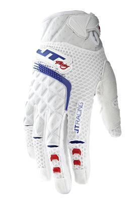 Jt racing 2013 evolve protek gloves clarino x-small red/white/blue
