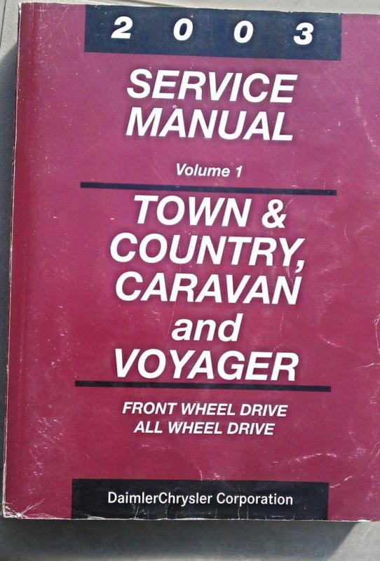 2003 chrysler town & country dodge caravan plymouth voyager service manual vol 1