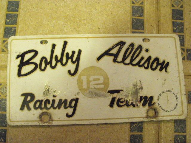 70's vintage bobby allison racing team license plate hueytown alabama #12 nascar
