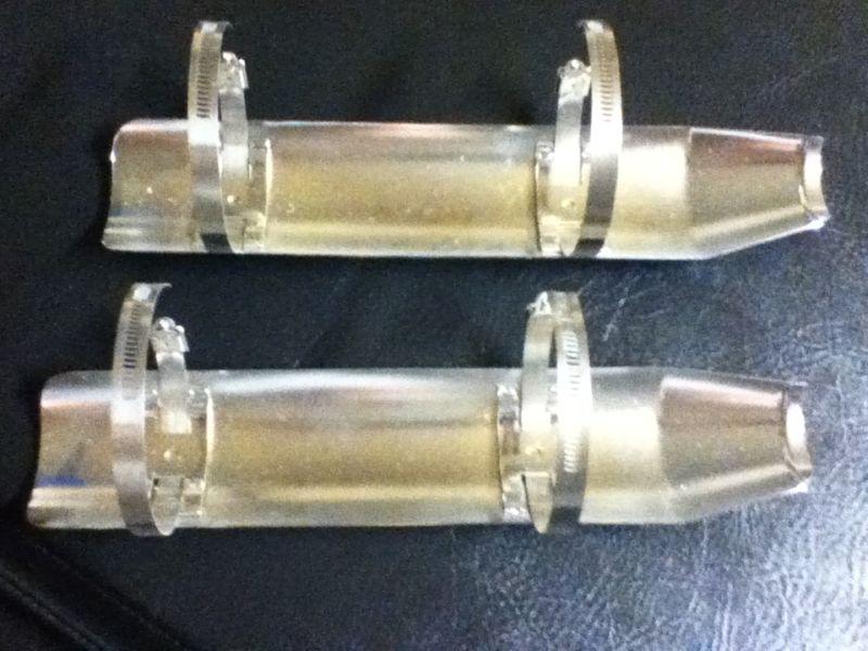 Purchase S0123 CHROME MUFFLER HEAT SHIELDS(PAIR) HARLEY 6546300 DYNA