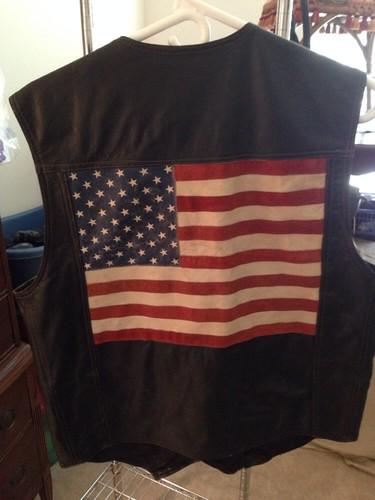 Mens leatherotorcycle vest