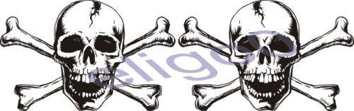 2x skull sticker motorcycle gas tank car bumper decal23