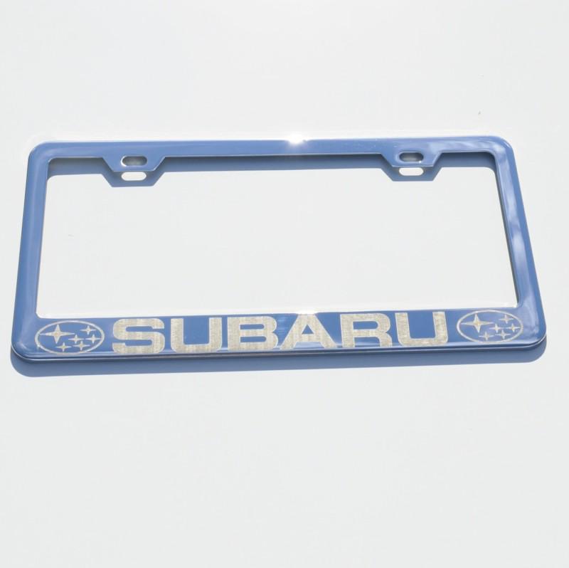 Purchase SUBARU Chrome Silver License Plate Frame Full Laser 100 High