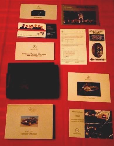 2000 mercedes clk320 owners manual pkg  fast free us shipping