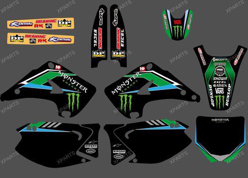 Team graphics & backgrounds decals for kawasaki kx125 kx250  2009 10 11 12