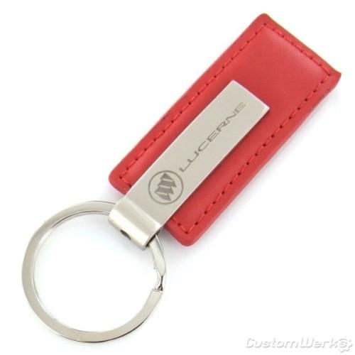 Buick lucerne red leather rectangular key chain