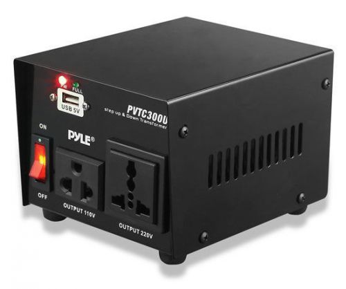 Pyle pvtc300u 300w step up &amp; down voltage converter transformer ac 110/220 v