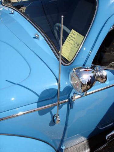 Vw type 1 bug bus bay window side mount single post chrome base antenna