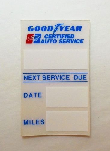 100 goodyear auto oil change reminder windshield stickers decals new no reserve