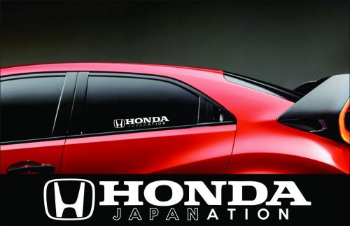 Honda japanation 7.4" x 1.3" vinyl sticker ( white )