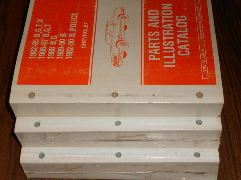 Purchase 19821988 CHEVY MONTE CARLO CAPRICE + PARTS CATALOG SET / TEXT