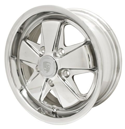 911 &amp; 912 fuch chrome wheel,w/free chrome valve stem,porsche 911 &amp; 912,15&#034;x6&#034;