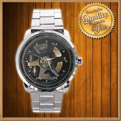 Costume volk te37 rays black wheels rim sport metal watch