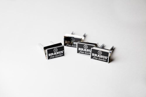 Seat emblem with mount brabus original set of 2pcs easy install
