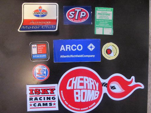 Set of nine (9) collector racing decals