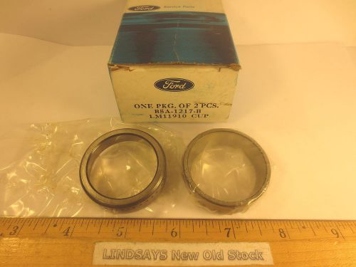 2 pcs in 1 ford box ford 1944/1969 &#034;cup&#034; (front wheel outer bearing) lm11910 nos