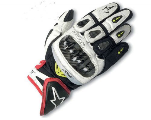 3colors1 pair of  genuine leather + carbon shell motorcycle gloves sports gloves