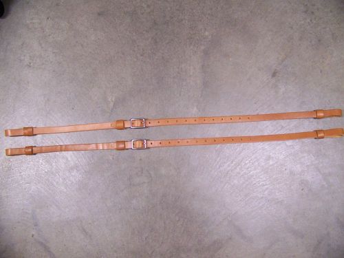 Leather luggage straps for luggage rack/carrier~2 set~3/4 in. wide~lt honey~s.s.