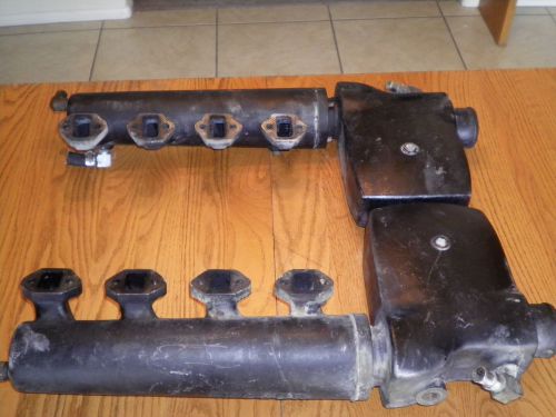 Nicson small block ford 302 351w exhaust manifolds &amp; snails jet boat v drive