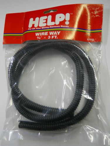 Help parts 3 ft. split wire loom tubing 3/8&#034; convoluted platic wire loom tubing