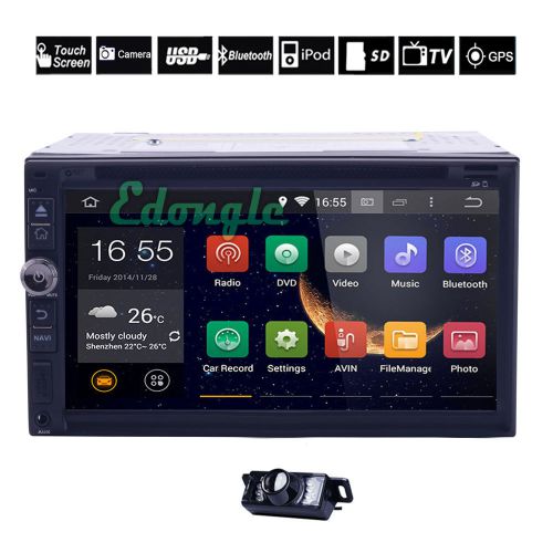Android 4.4 7" double 2din 3g-wifi car gps dvd player bt radio ipod sd + camera
