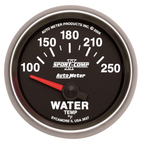 Auto meter 3637 sport-comp ii; electric water temperature gauge