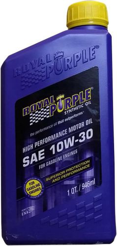 Royal purple sae 10w30 100% synthetic motor oil 1qt