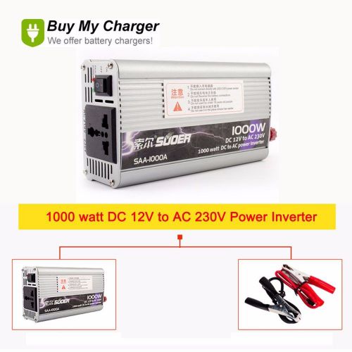 1000w intelligent dc 12 volt to ac 220v solar power inverter free shipping
