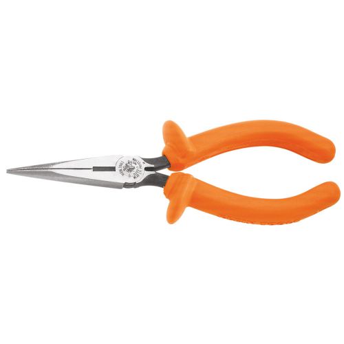 Klein tools insulated standard long-nose pliers - side-cutting - 6&#034; -d203-6-ins