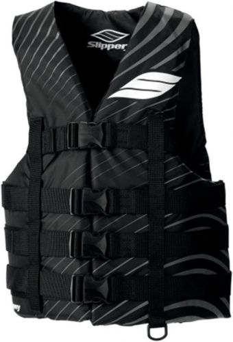 Slippery hydro nylon mens waterceaft jetski vest-black/gray-lg/xl