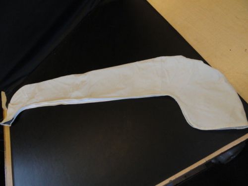 Bimini boot off white vinyl with zipper 66" x 7-3/4" marine boat