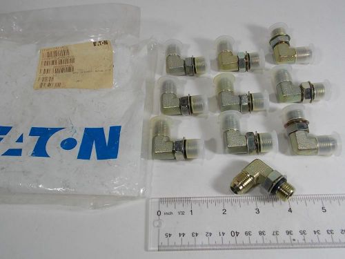 Lot of 10 eaton weatherhead c5525x6  90 flare fitting 3/8&#034; pipe x 3/8&#034; tube od