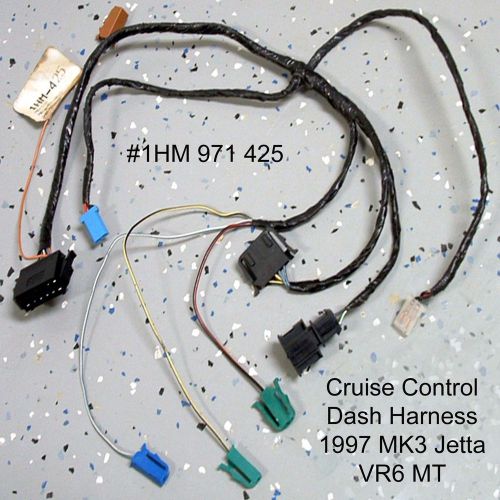 Vw mk3 jetta golf cruise control harness dashboard mt 1993-1998 1hm971425