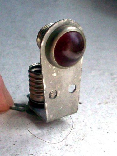 Vintage red old lens dash gauge panel light hot rod 3/8&#034;. nos rare 12v 6v clea