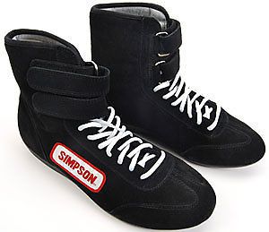 Simpson 28450bk high-top driving shoes sfi 3.3/5 rated black