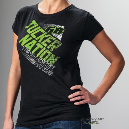Arctic cat women's tucker nation team racing cotton t-shirt - black - 5269-98_