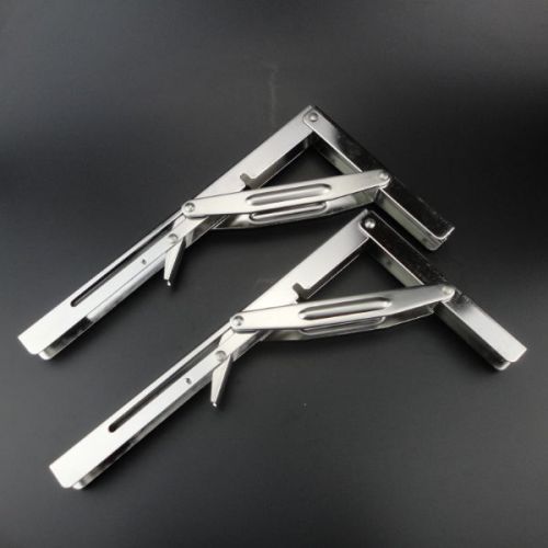 2x s.s polished folding shelf bench table folding table bracket well made