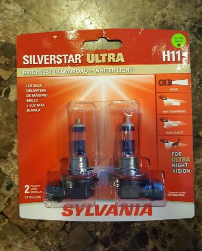 Sylvania silverstar ultra h11 pair high performance headlights 2 bulbs new