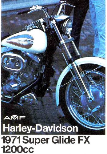 1971 harley-davidson super glide fx 1200 motorcycle brochure -super glide fx1200