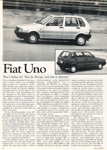 1983 fiat uno - classic article d122